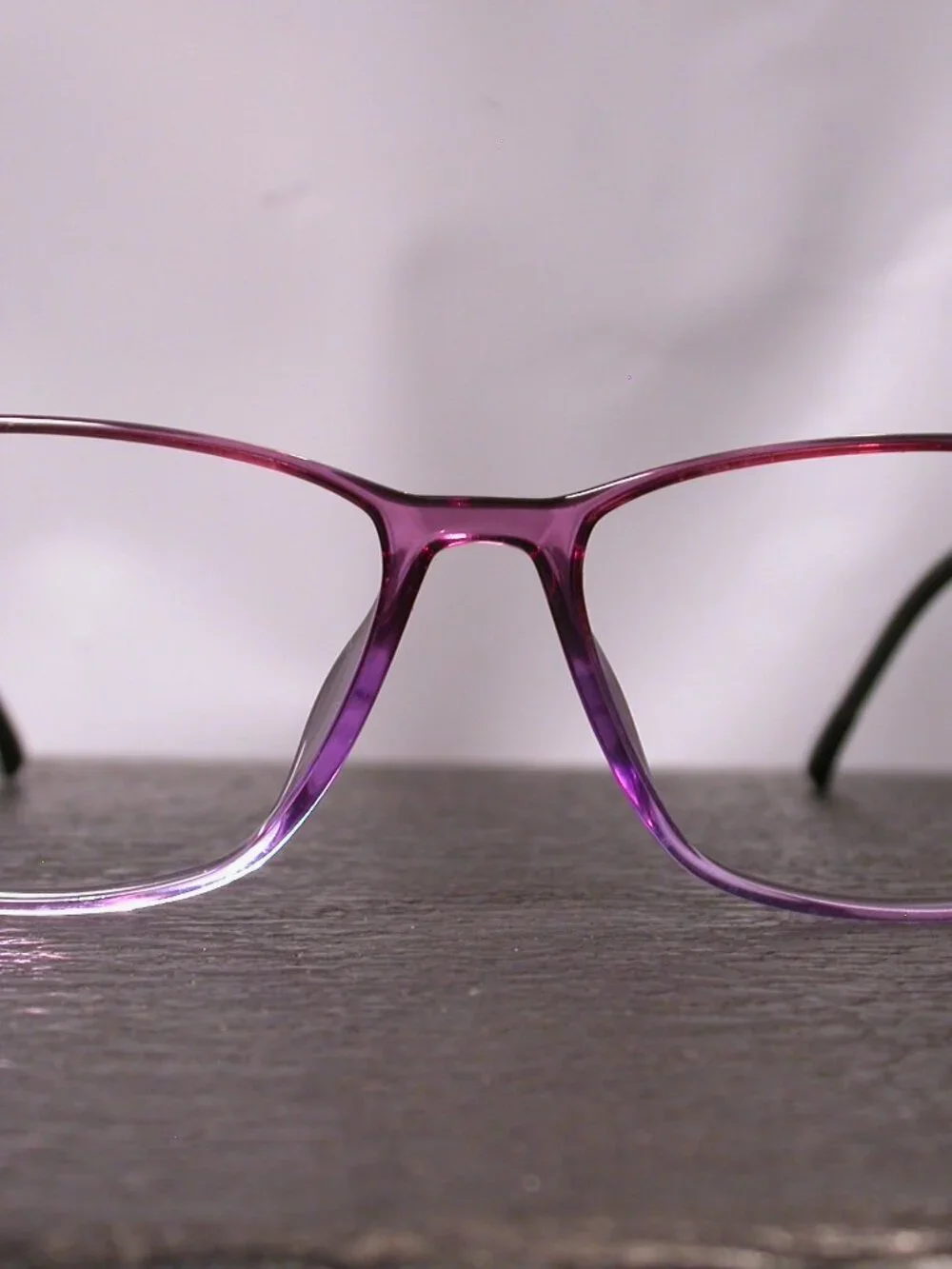 Silhouette Titan Purple Clear and Black Light Weight Eyeglasses Made in Austria